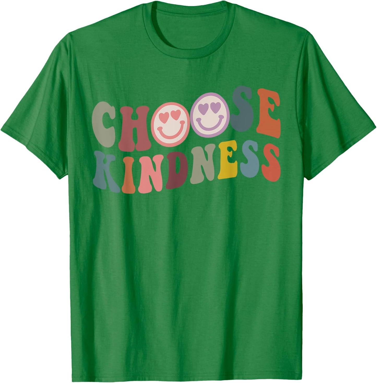 Retro Vintage Smile Face Choose Kindness Lover spiritual T-Shirt - T-Shirt | Irish Green