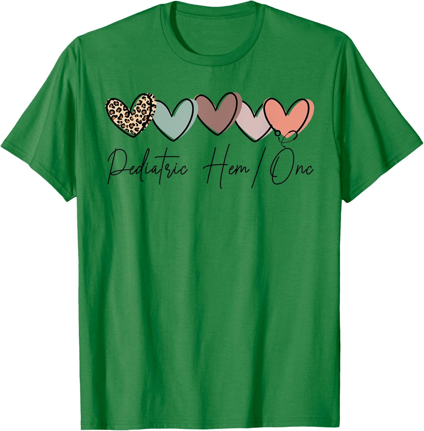 Pediatric Hematology Oncology, Leopard Peds Hem Onc Nurse T-Shirt - T-Shirt | Irish Green