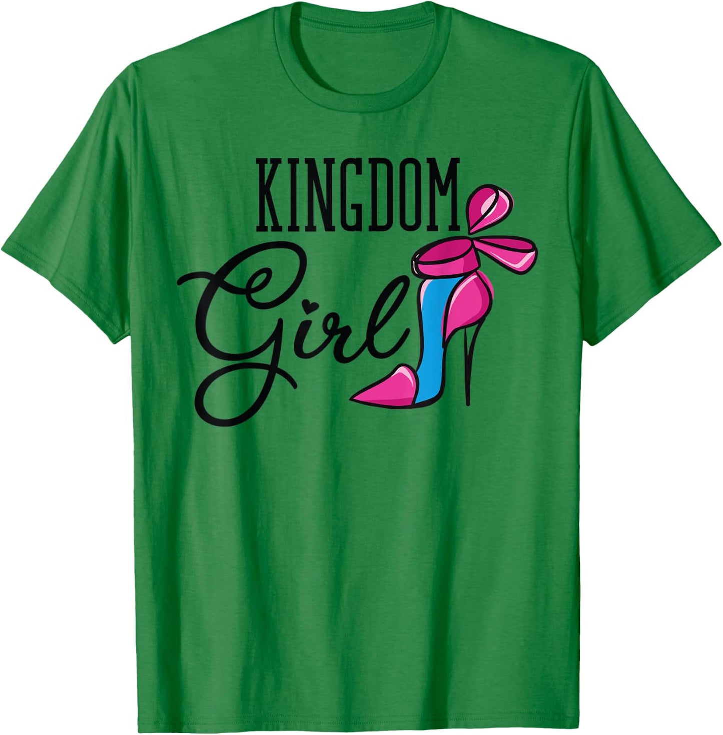Kingdom Girl with High Heels T-Shirt - T-Shirt | Irish Green