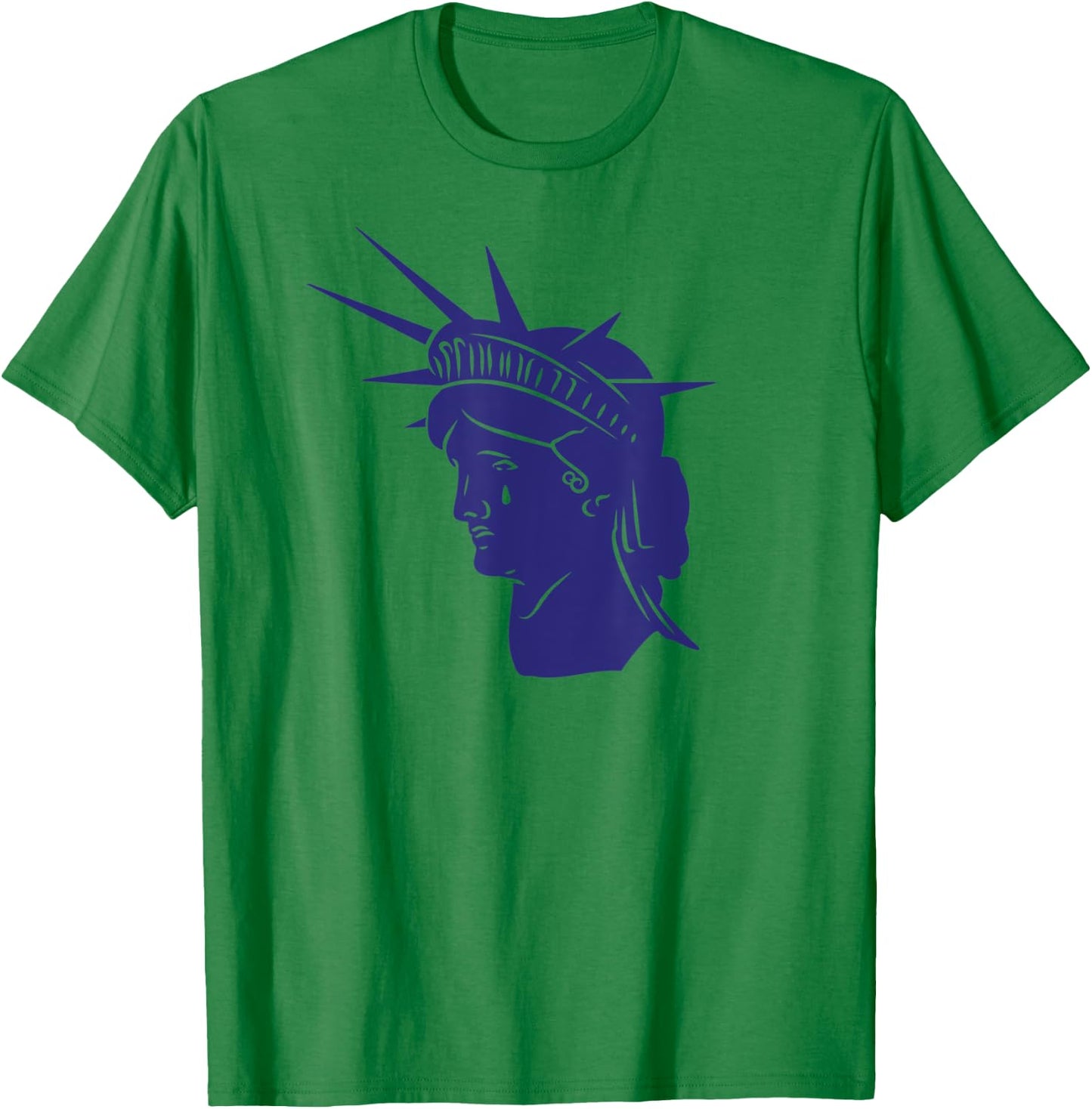 JULY 4th CANCELLED Statue of Liberty Crying Tears Roe Meme T-Shirt - T-Shirt | Irish Green