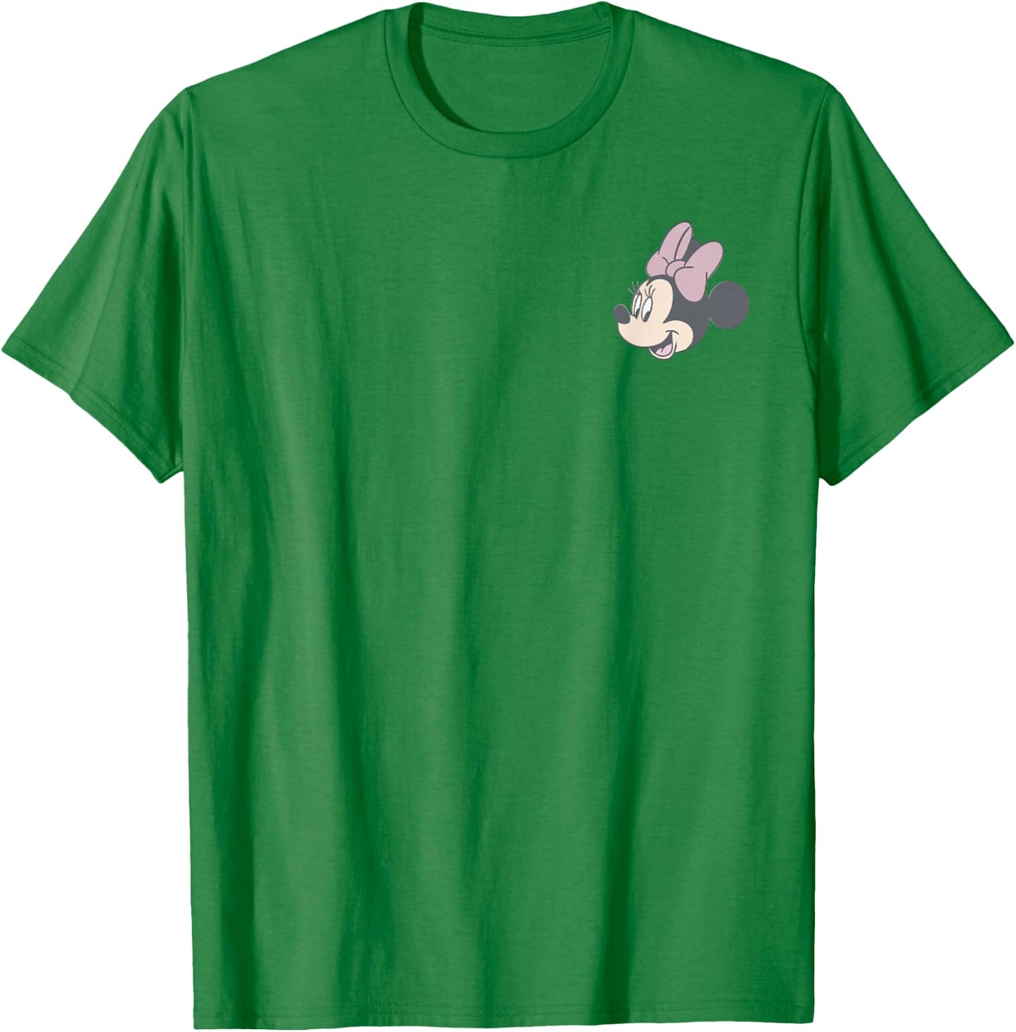 Disney Minnie Mouse Tiny Face Cute Pocket Logo T-Shirt - T-Shirt | Irish Green