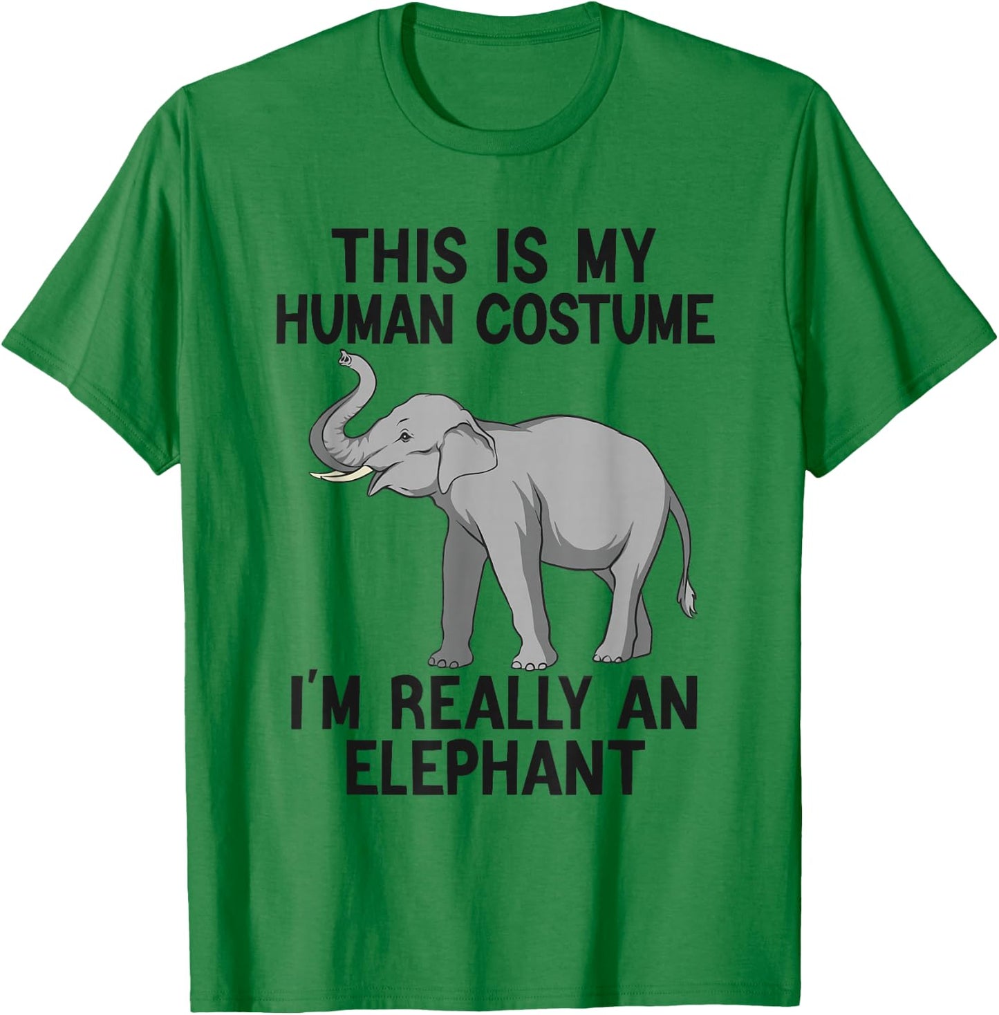 Simple Halloween Costumes Women Funny Elephant T-Shirt - T-Shirt | Irish Green