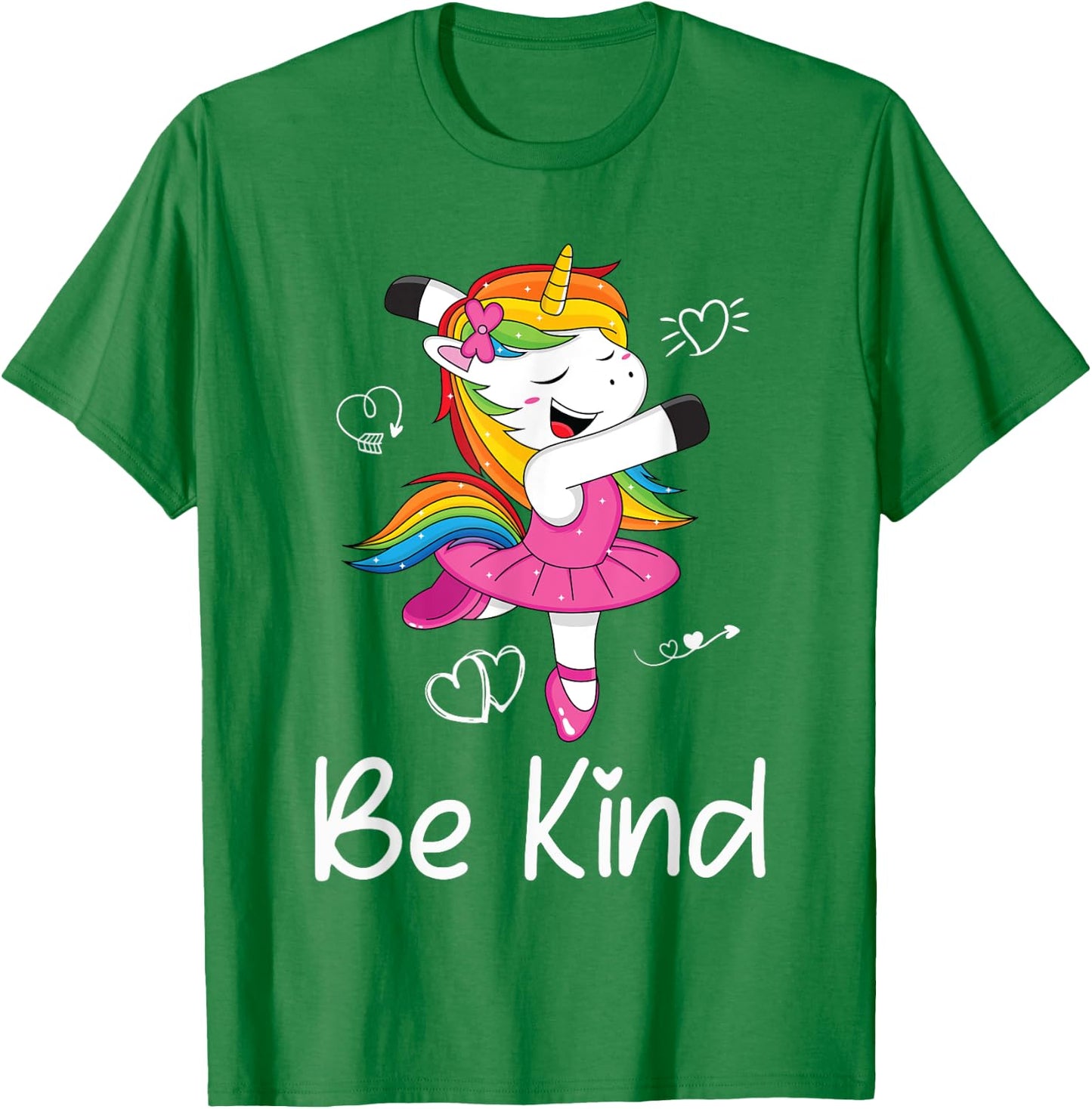 Dancing Unicorn Kids Be Kind Anti Bullying Unity Day Orange T-Shirt - T-Shirt | Irish Green