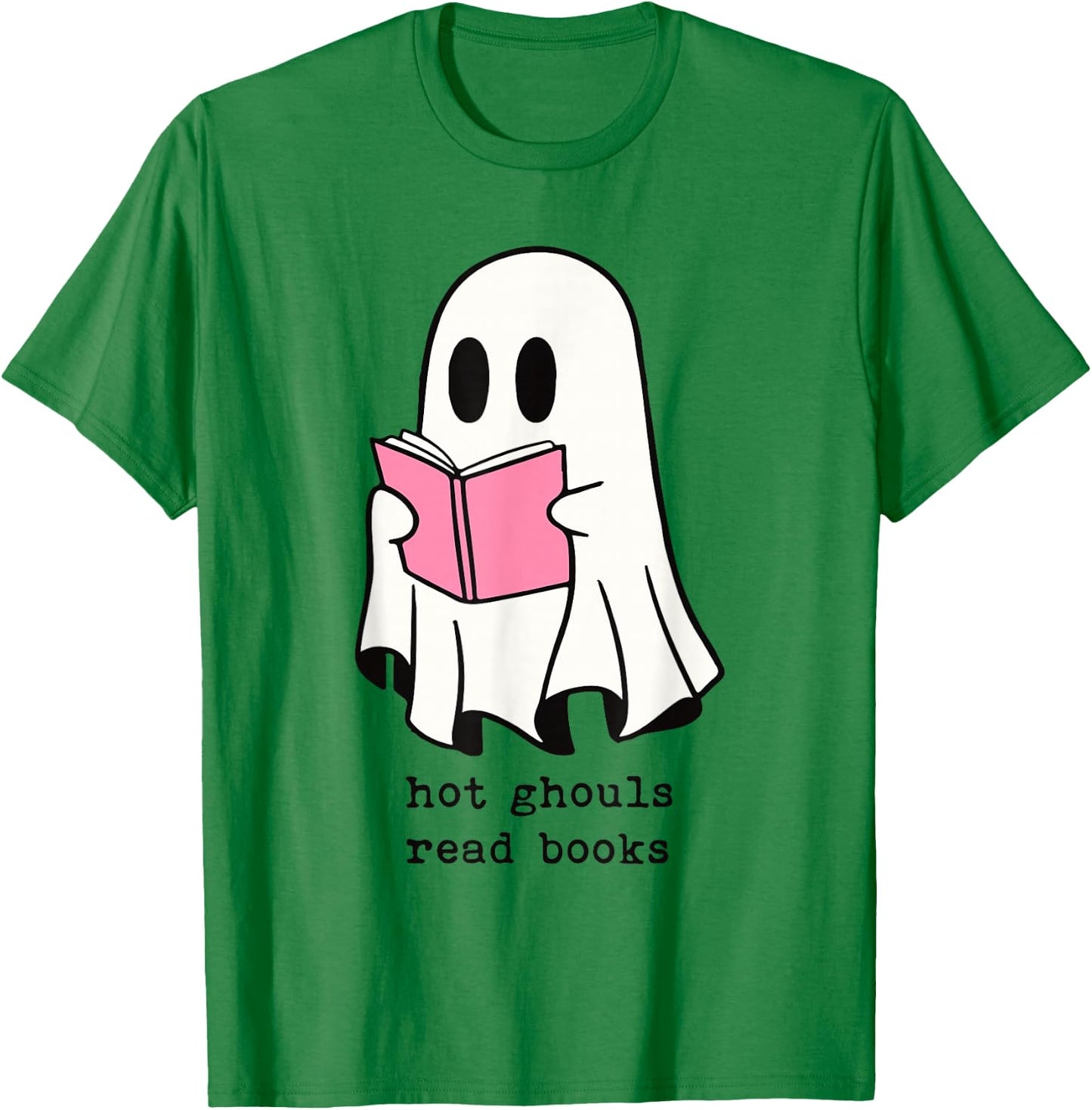 Hot Funny Ghouls Read Books Cute Ghost Book Lover Halloween T-Shirt - T-Shirt | Irish Green