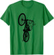 BMX Rider Sketch BMX Fan Wheelie Bike T-Shirt - T-Shirt | Irish Green