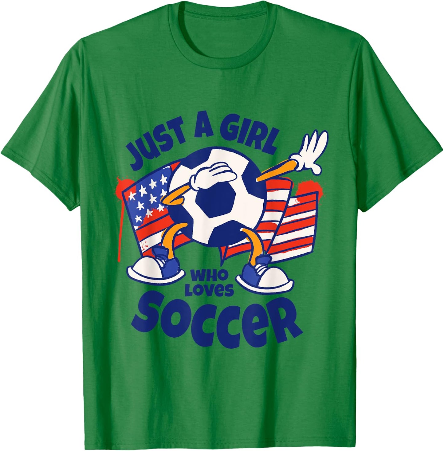 Just a Girl Who Loves Soccer Kids Girl Teen Football T-Shirt - T-Shirt | Irish Green