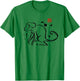 Chinese Zodiac Monkey Sumi-e Japanese Ink Design T-Shirt - T-Shirt | Irish Green