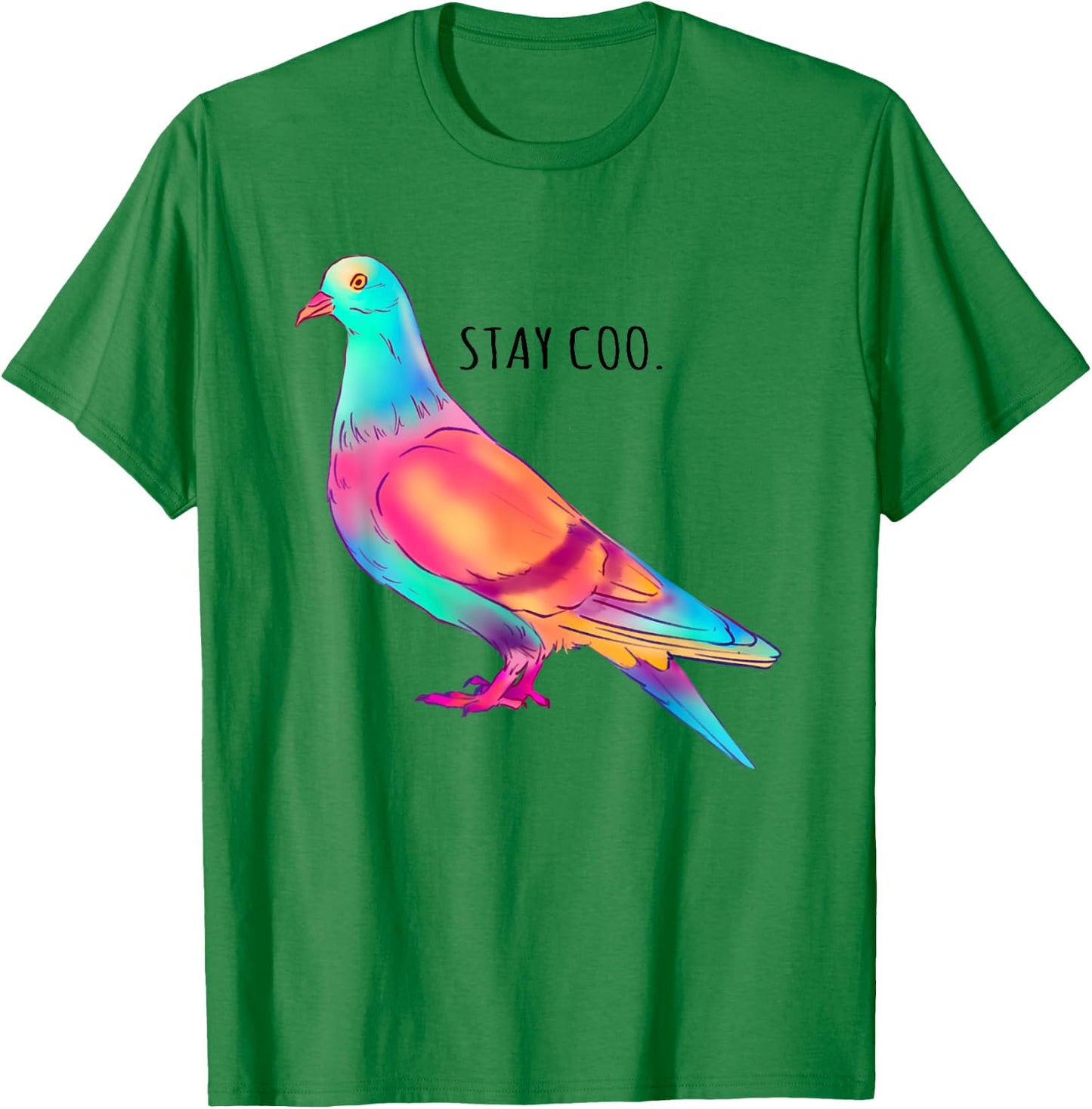 Stay Coo Pigeon Cool Bird Lovers Funny Bird Meme Saying T-Shirt - T-Shirt | Irish Green