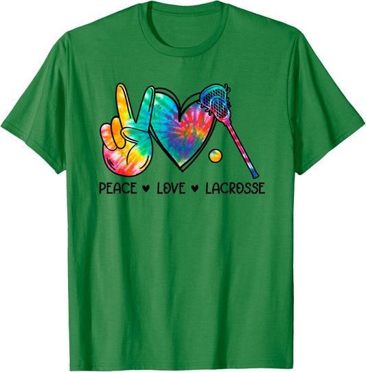 Peace Love Lacrosse T-Shirt - T-Shirt | Irish Green