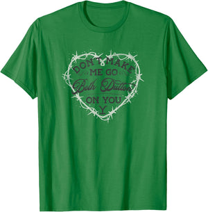 Yellowstone Dutton Ranch Beth Heart T-Shirt - T-Shirt | Irish Green