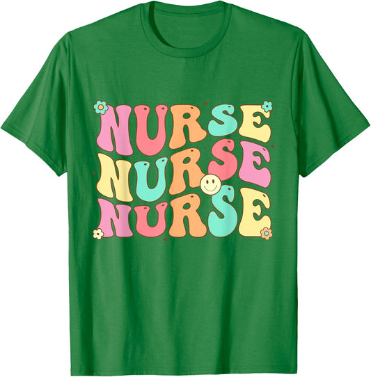 Groovy Nurse Shirt Women Future Nurse Appreciation Nursing T-Shirt - T-Shirt | Irish Green