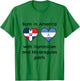 Born In America With Dominican and Nicaraguan Parts Flags T-Shirt - T-Shirt | Irish Green