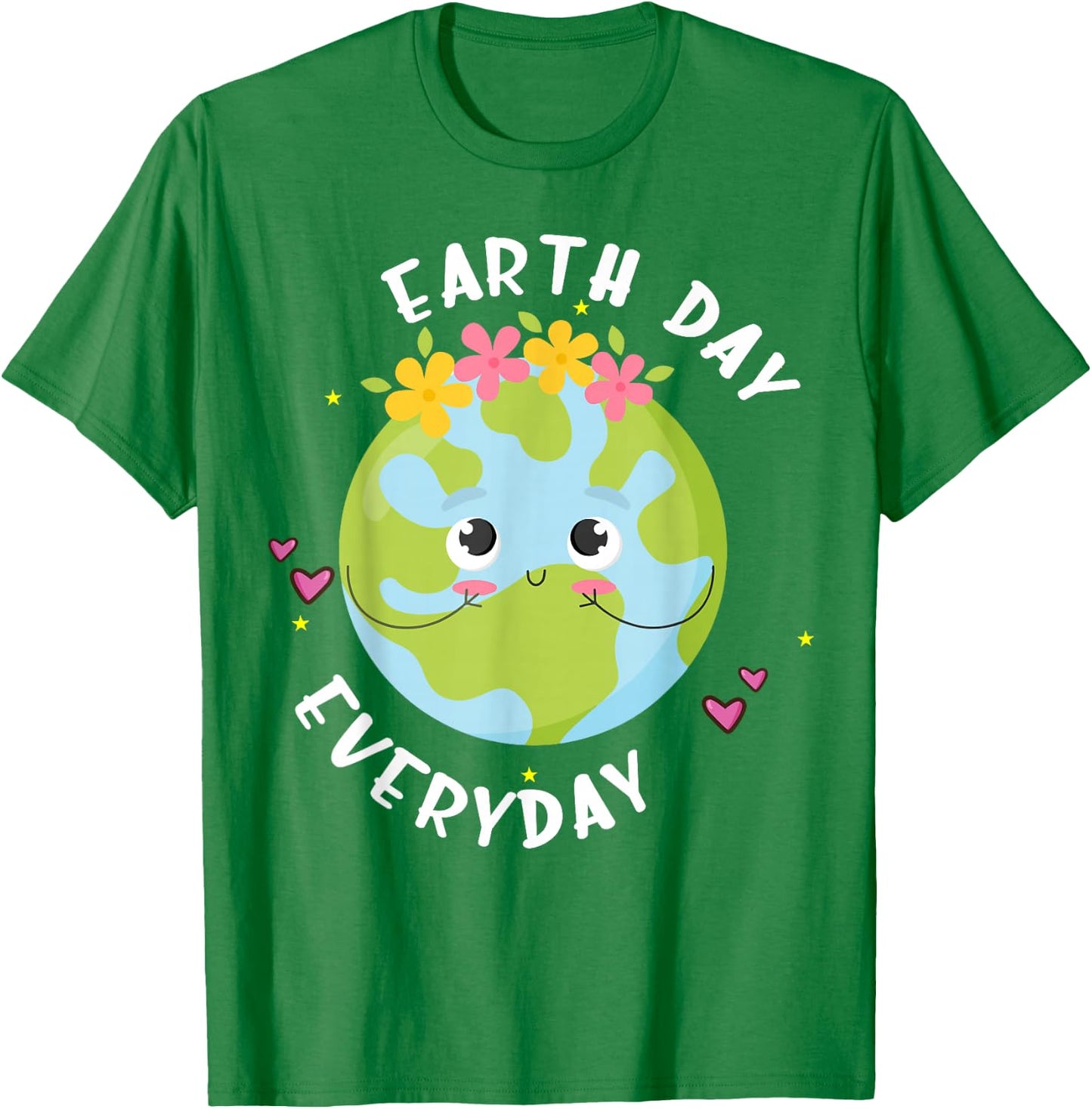 Earth Day Everyday Kids Girl T-Shirt - T-Shirt | Irish Green