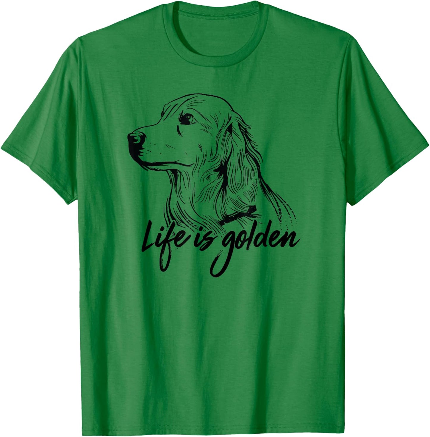Golden Retriever Dog Life is golden retro vintage Women T-Shirt - T-Shirt | Irish Green