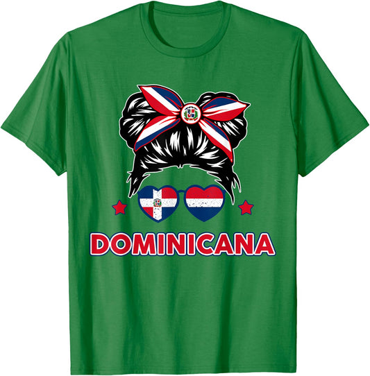 La Dominicana Republica Hispanic Heritage Dominican Girl Kid T-Shirt - T-Shirt | Irish Green