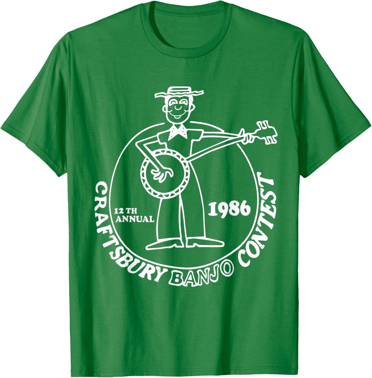 Craftsbury Banjo Contest 1986 Gift Ideas from the 80s T-Shirt - T-Shirt | Irish Green