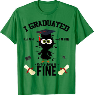 I Graduated Funny Chicken Graduation Graduate Class 2023 T-Shirt - T-Shirt | Irish Green