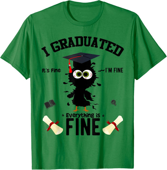 I Graduated Funny Chicken Graduation Graduate Class 2023 T-Shirt - T-Shirt | Irish Green