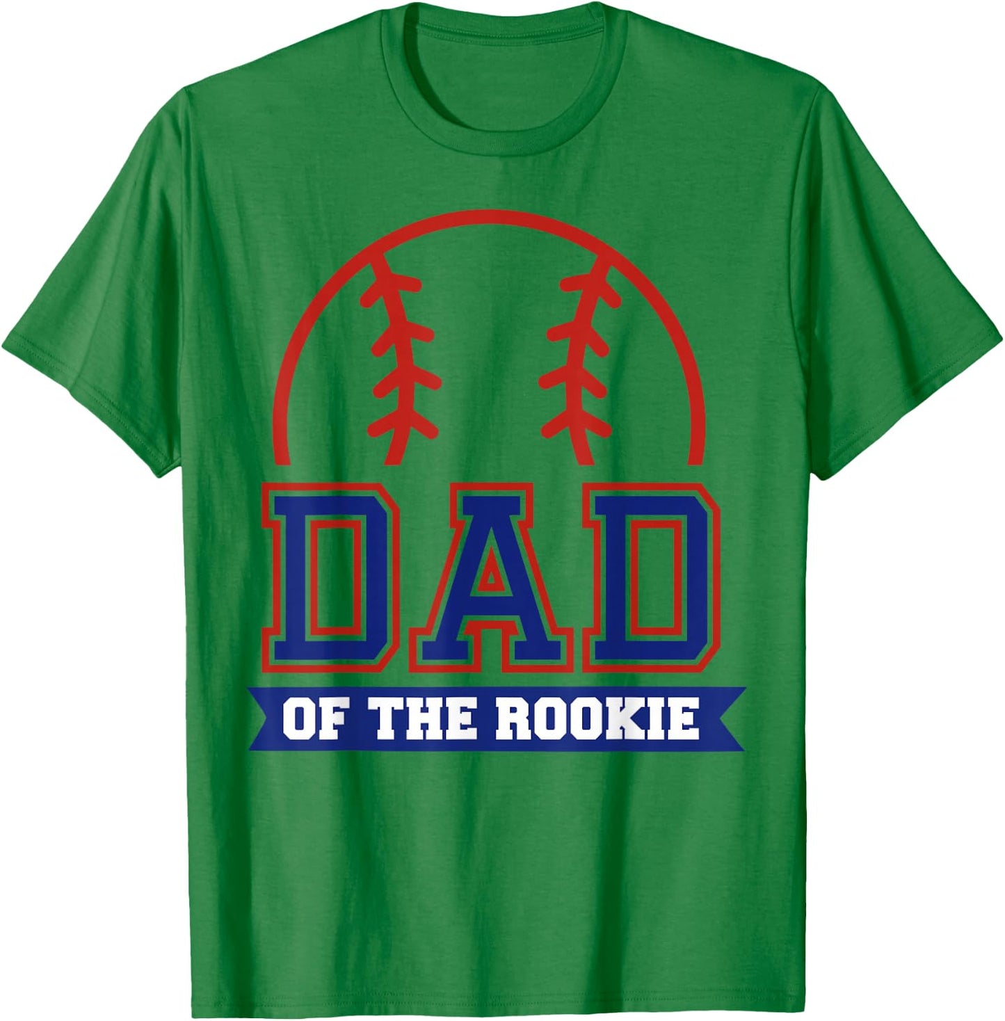 Dad of Rookie 1st Birthday Baseball Theme Matching Party T-Shirt - T-Shirt | Irish Green