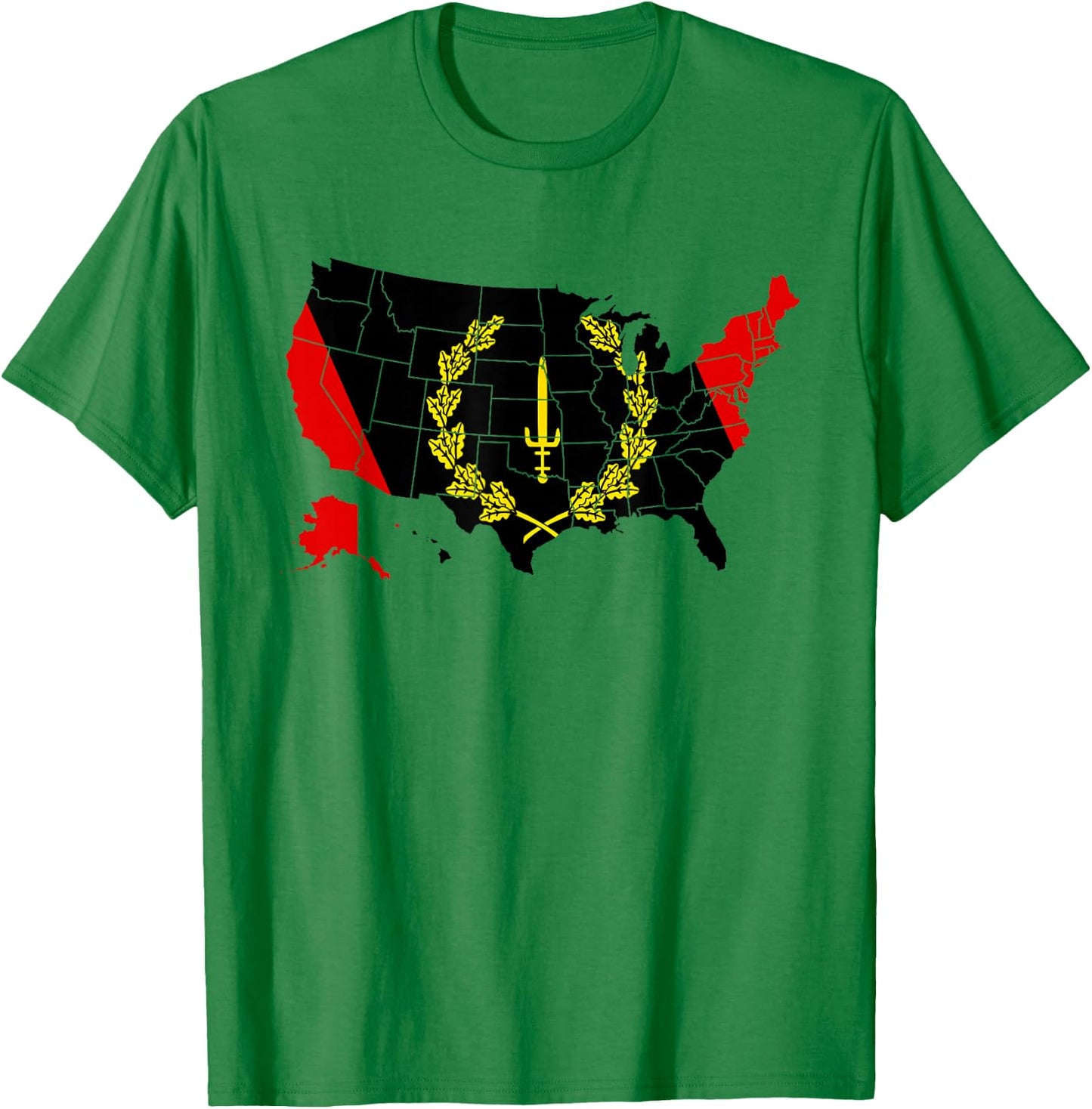 American African Heritage Flag American Black Heritage Flag T-Shirt - T-Shirt | Irish Green