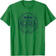 Acadia National Park Destinations Vintage , -Adults, Grey, Small, Short Sleeve, Classic Fit T-Shirt - T-Shirt | Irish Green