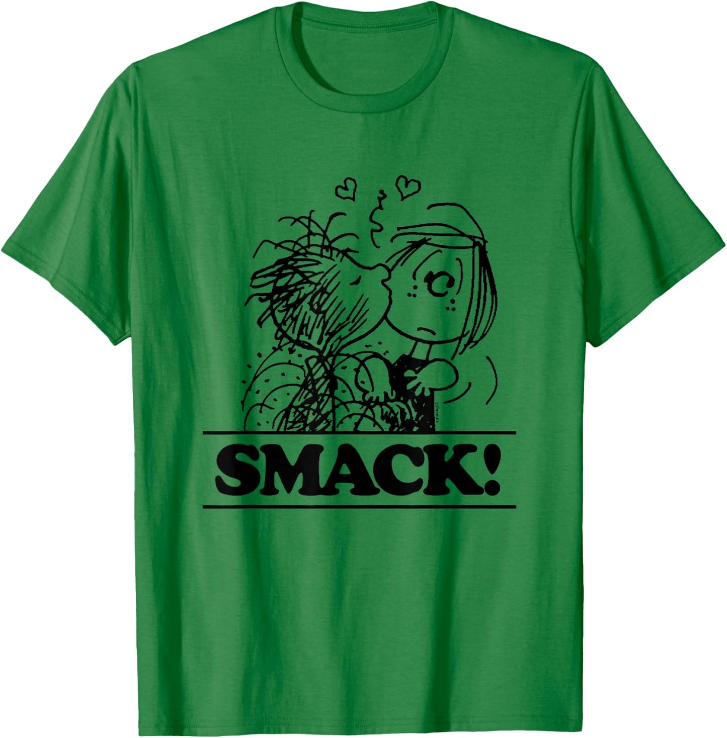 Peanuts - Pigpen Peppermint Patty Smack T-Shirt - T-Shirt | Irish Green