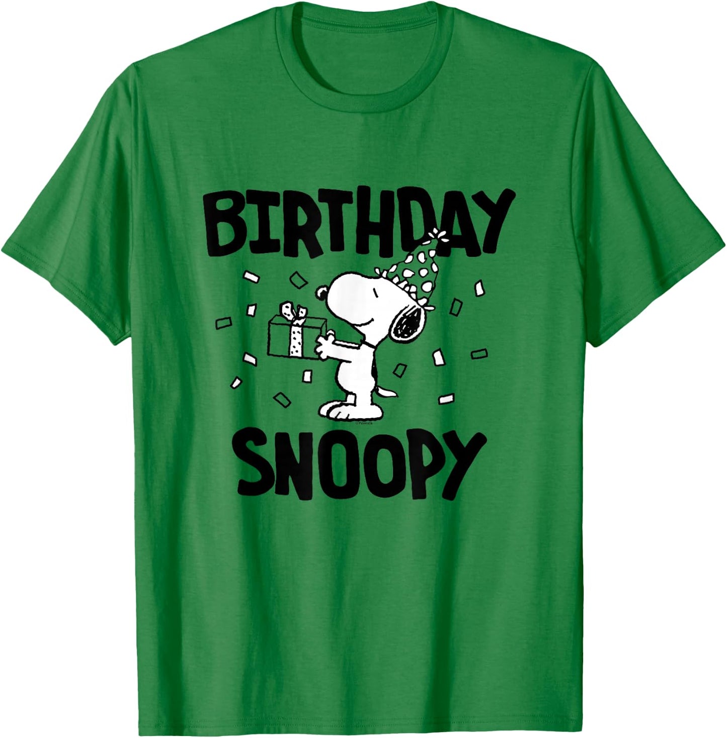 Peanuts - Snoopy Birthday Celebration Gift T-Shirt - T-Shirt | Irish Green
