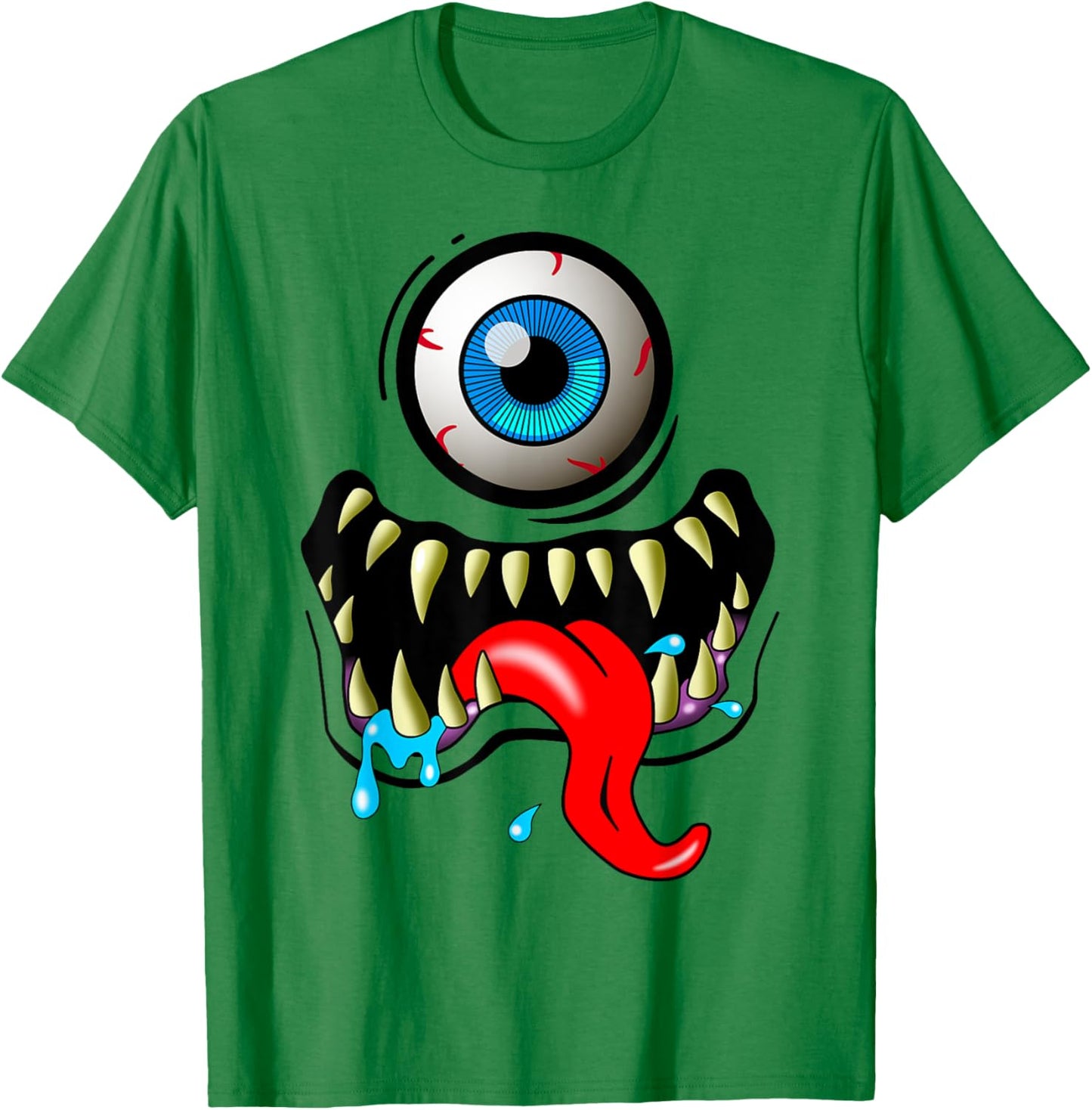 Monster Face Funny T-Shirt - T-Shirt | Irish Green