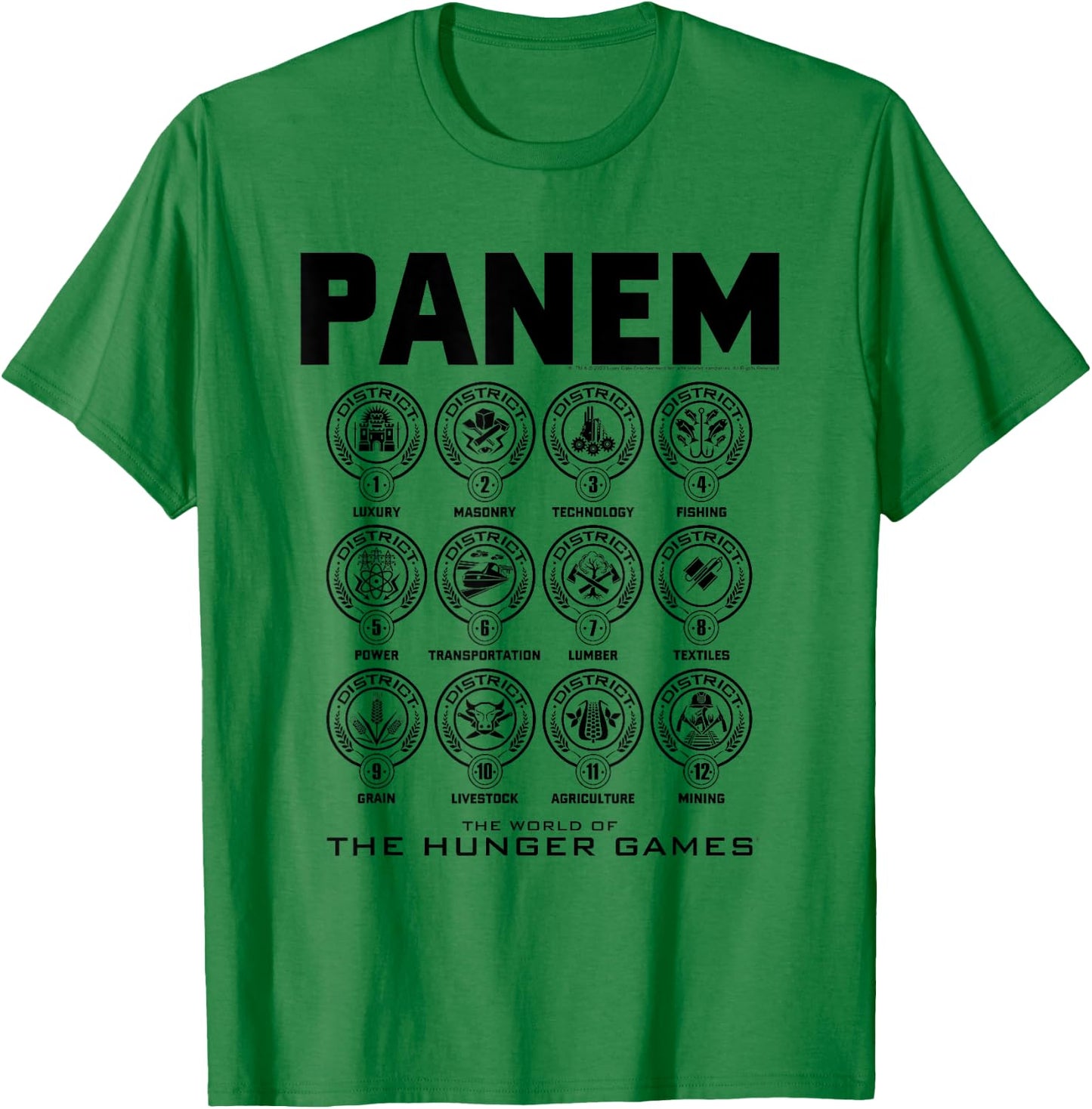 The Hunger Games District Icons T-Shirt - T-Shirt | Irish Green