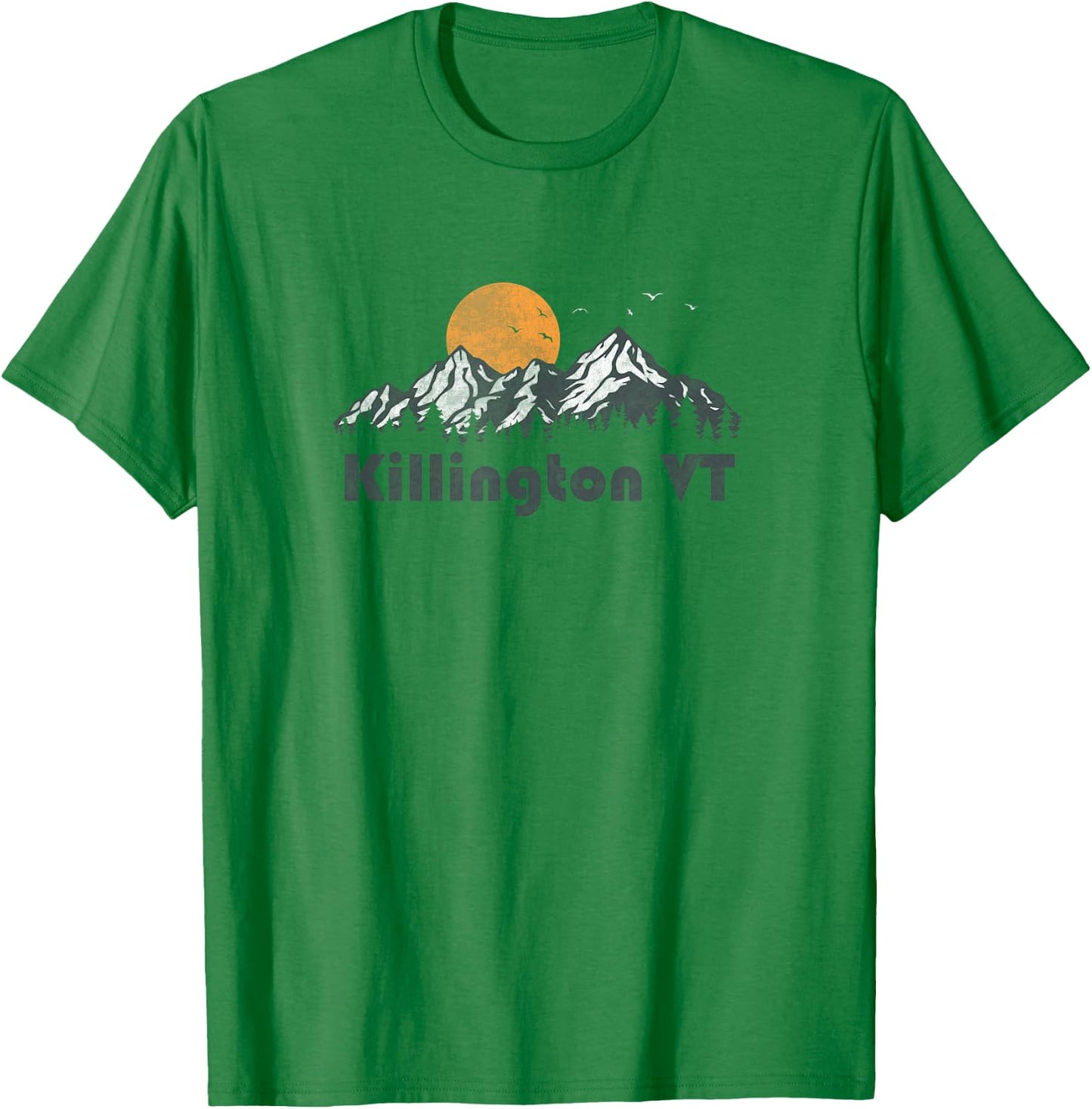 Retro Killington Vermont Vintage 80s Mountain Graphic T-Shirt - T-Shirt | Irish Green
