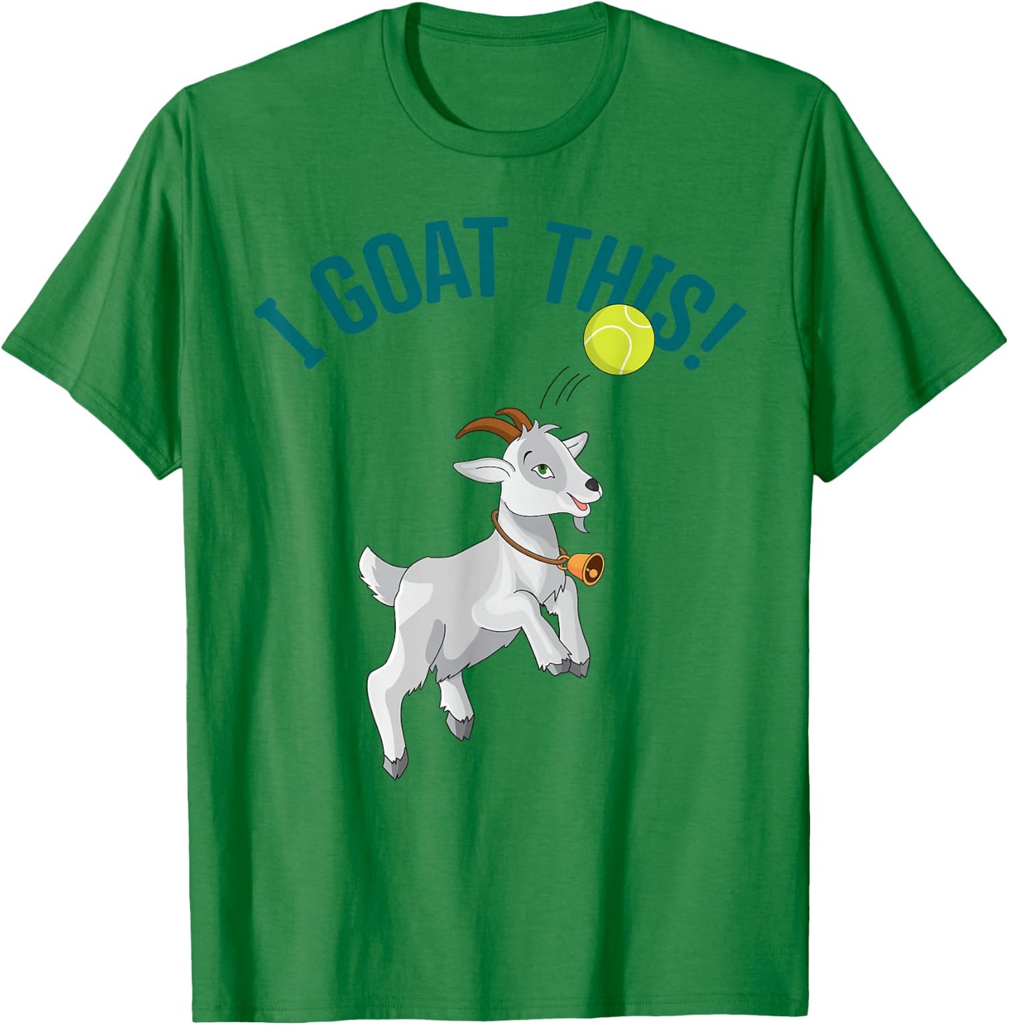 Funny Tennis I Goat this Ball Goat Lover & Tennis Player T-Shirt - T-Shirt | Irish Green