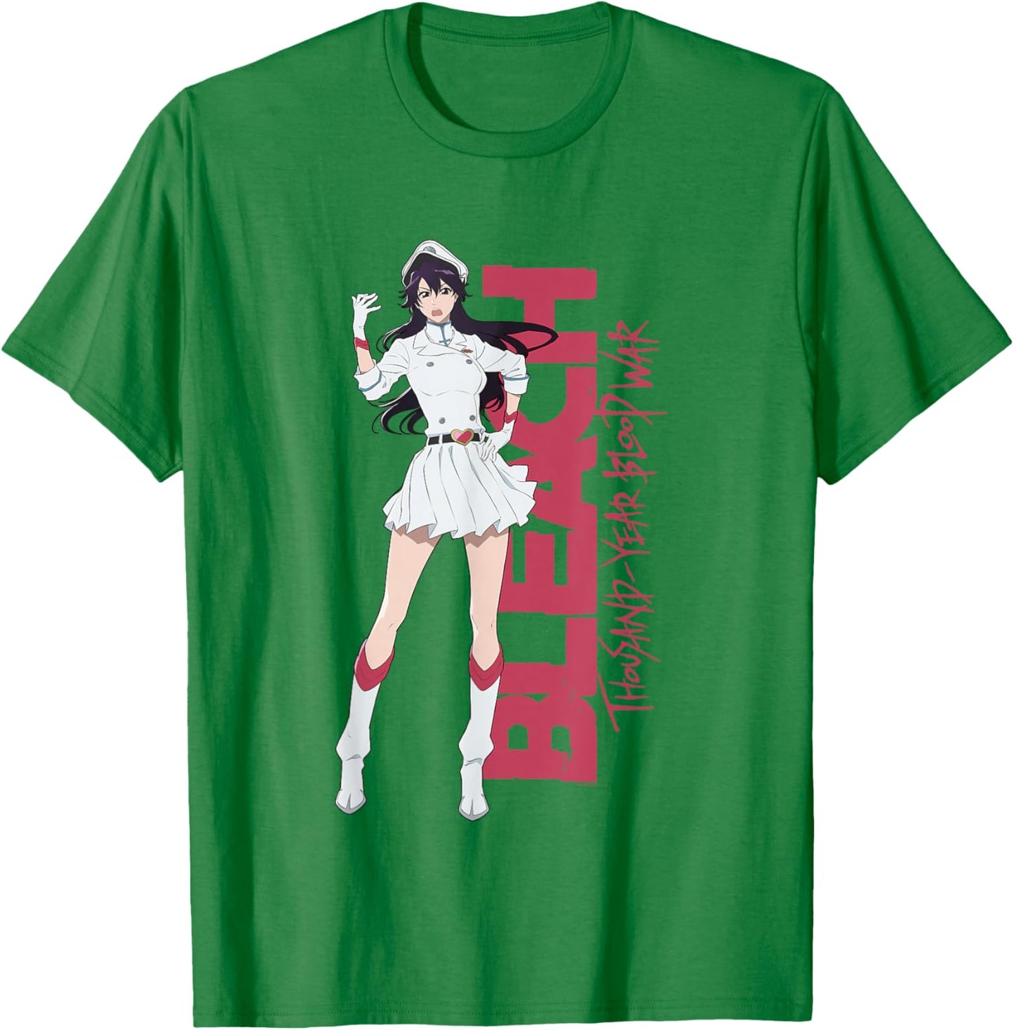 Bleach: Thousand Year Blood War Bambietta with Logo Anime T-Shirt - T-Shirt | Irish Green