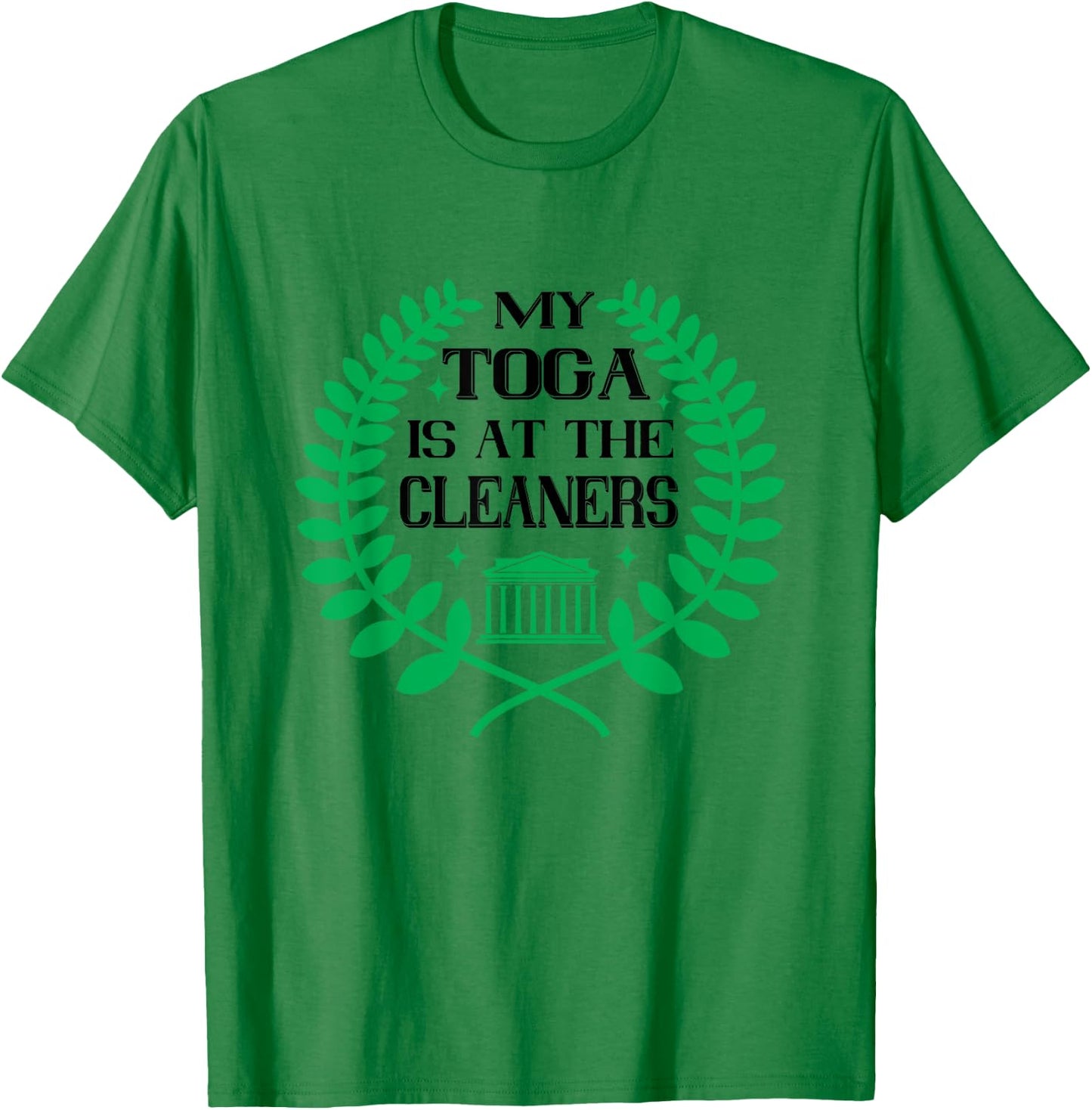 Funny Toga Party Greek Celebration College Frat Theme Toga Party - Blue, Small - Men's Classic Fit Short Sleeve - Party, Roman Festival, Greek Culture - Unique Graphic Design T-Shirt - T-Shirt | Irish Green