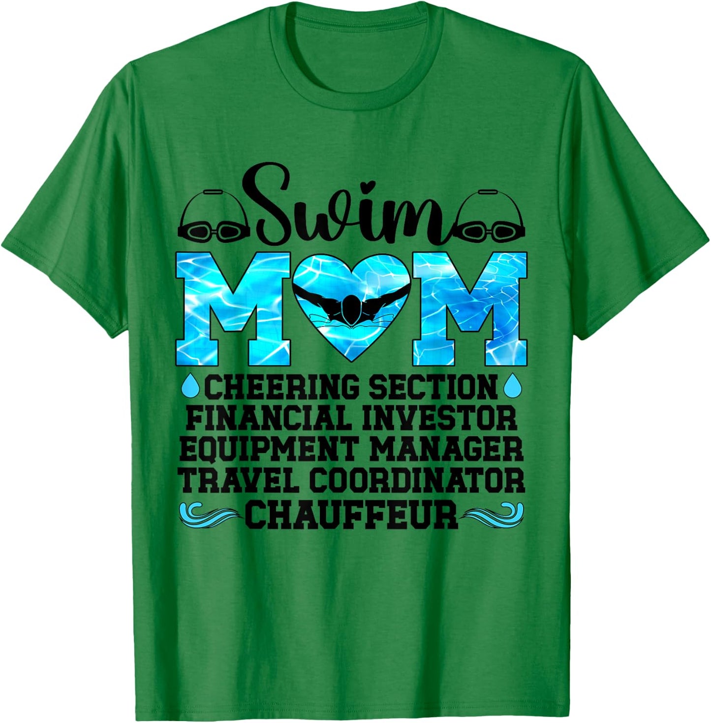 Swim Mom Definition Swimming Mother Of A Swimmer Mom T-Shirt - T-Shirt | Irish Green