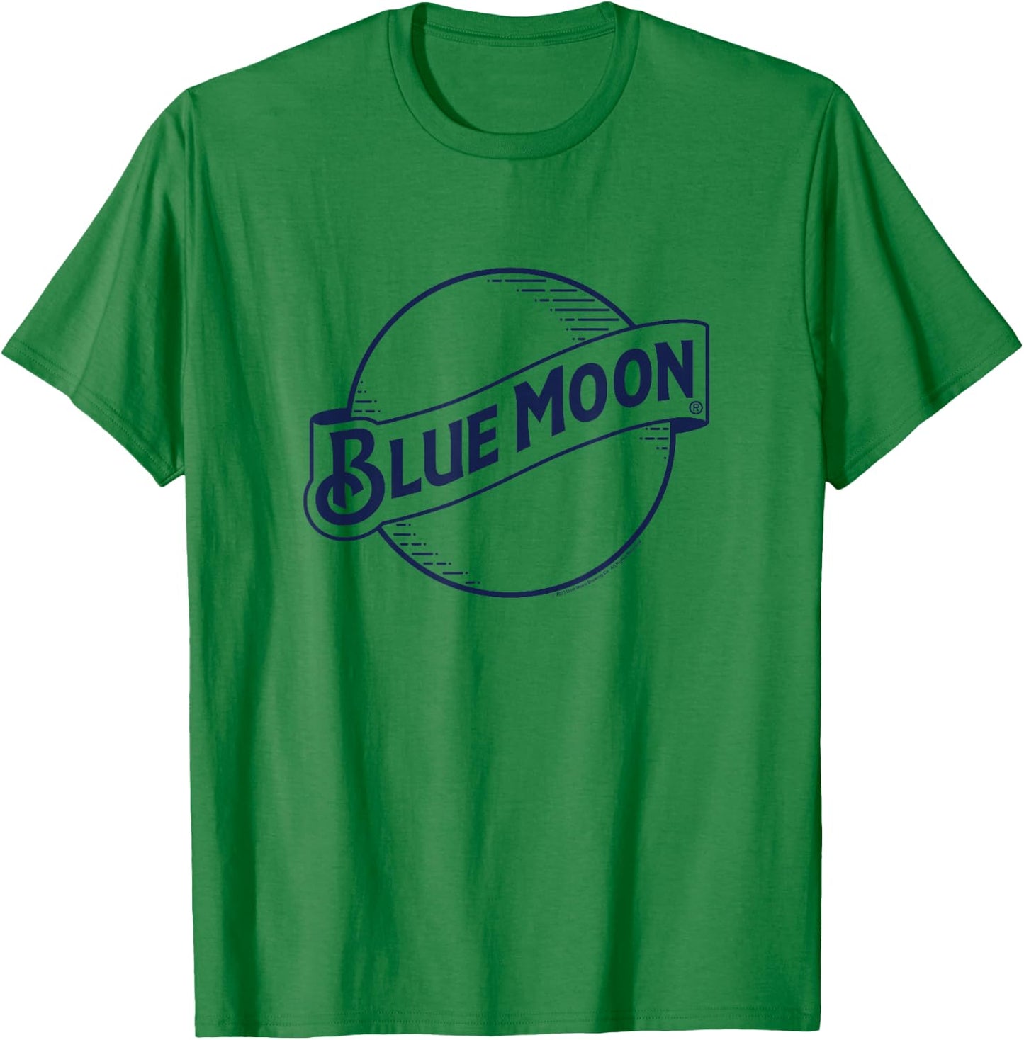 Coors Brewing Company Blue Moon Retro Classic Chest Logo T-Shirt - T-Shirt | Irish Green