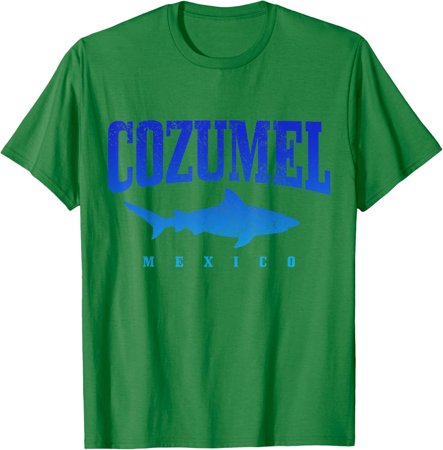 Cozumel Beach Mexico Scuba Diver Shark Diving Vintage Women Kids T-Shirt - T-Shirt | Irish Green