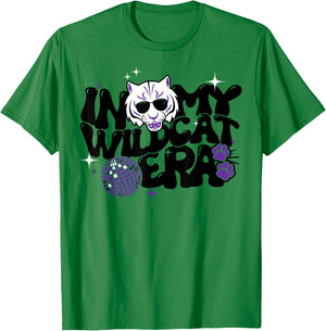 In My Wildcat Era Groovy School Spirit Wildcat T-Shirt - T-Shirt | Irish Green