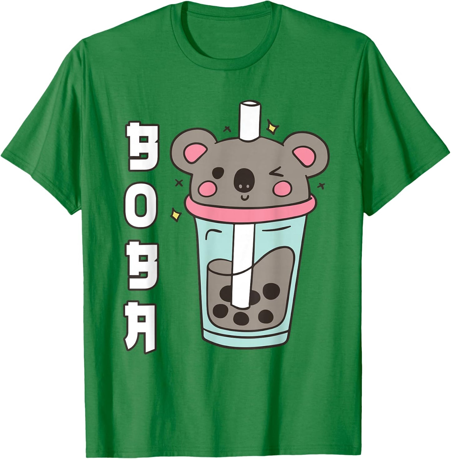 Kawaii Koala Boba Bubble Tea Teen Girl Toddler Cute Anime T-Shirt - T-Shirt | Irish Green