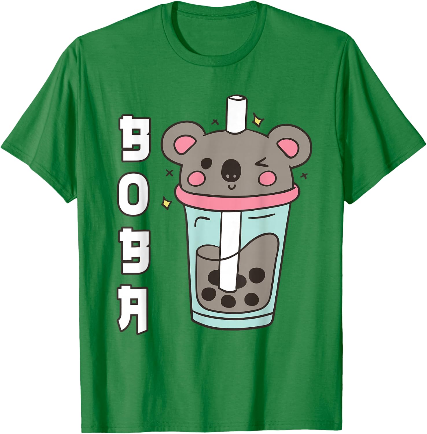 Kawaii Koala Boba Bubble Tea Teen Girl Toddler Cute Anime T-Shirt - T-Shirt | Irish Green