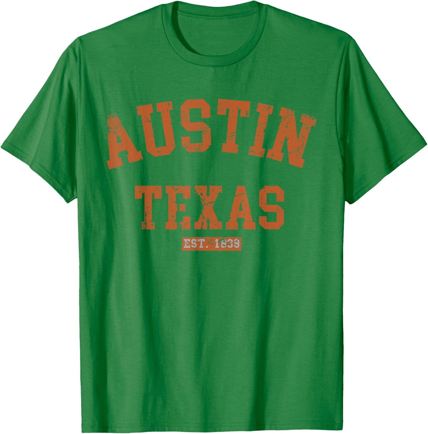 Vintage Austin Texas Athletic TX Sports Design T-Shirt - T-Shirt | Irish Green