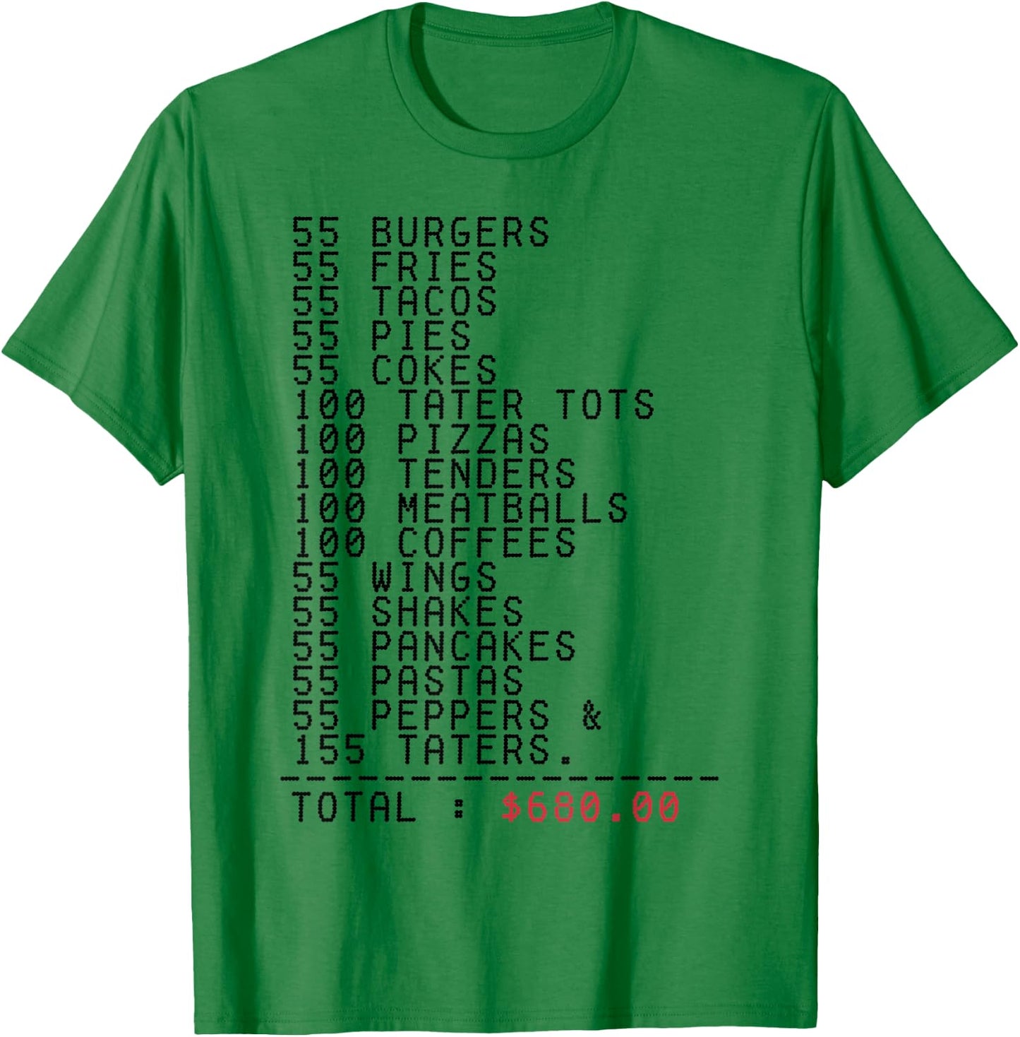 55 Burgers 55 Fries I Think You Should Leave Funny T-Shirt - T-Shirt | Irish Green