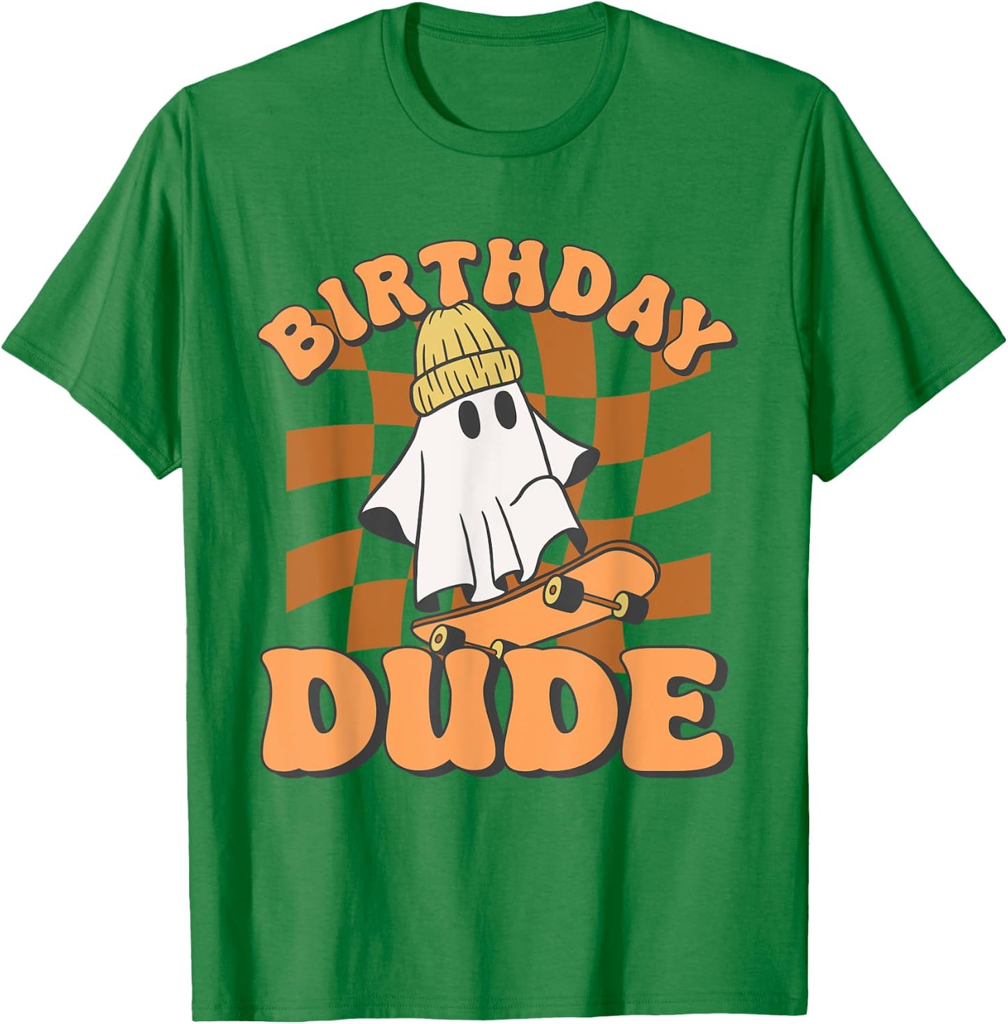 Halloween Ghost October Birthday For Boys Birthday Dude T-Shirt - T-Shirt | Irish Green