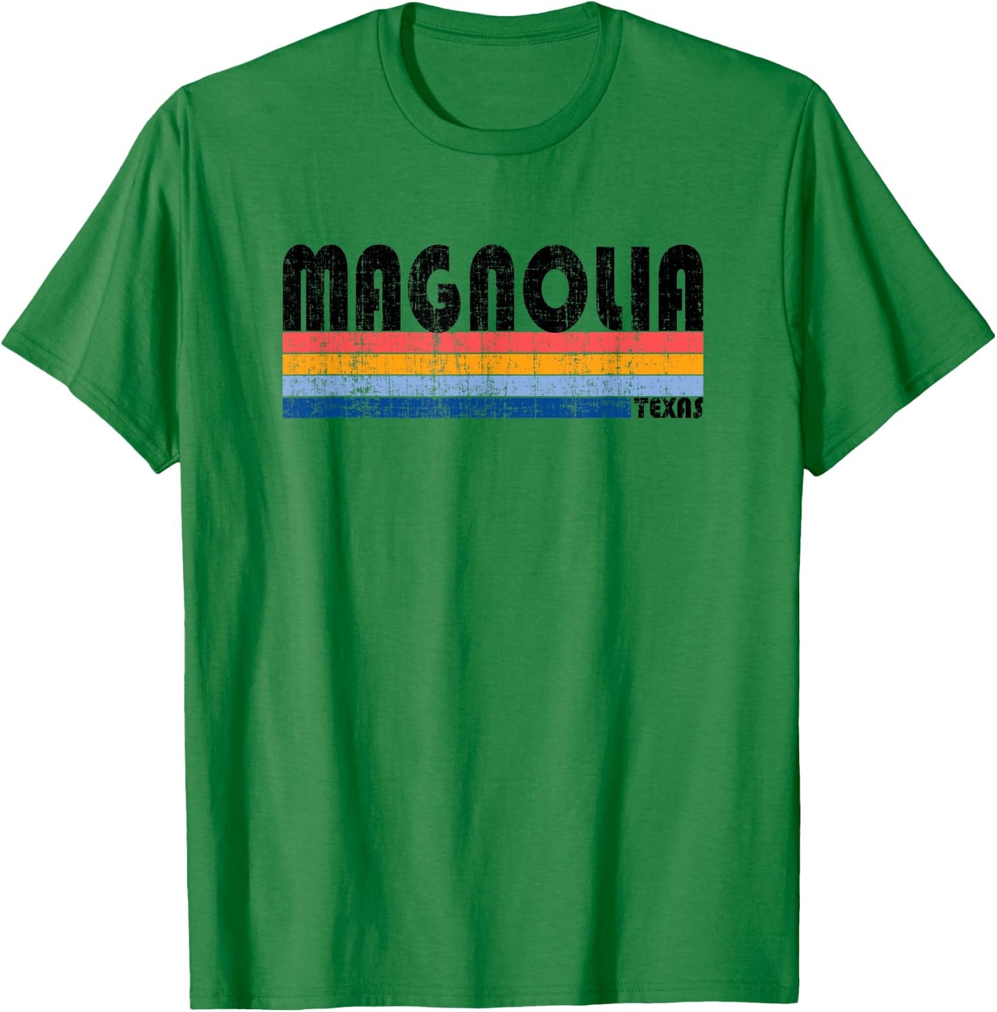 Vintage 70s 80s Style Magnolia, TX T-Shirt - T-Shirt | Irish Green
