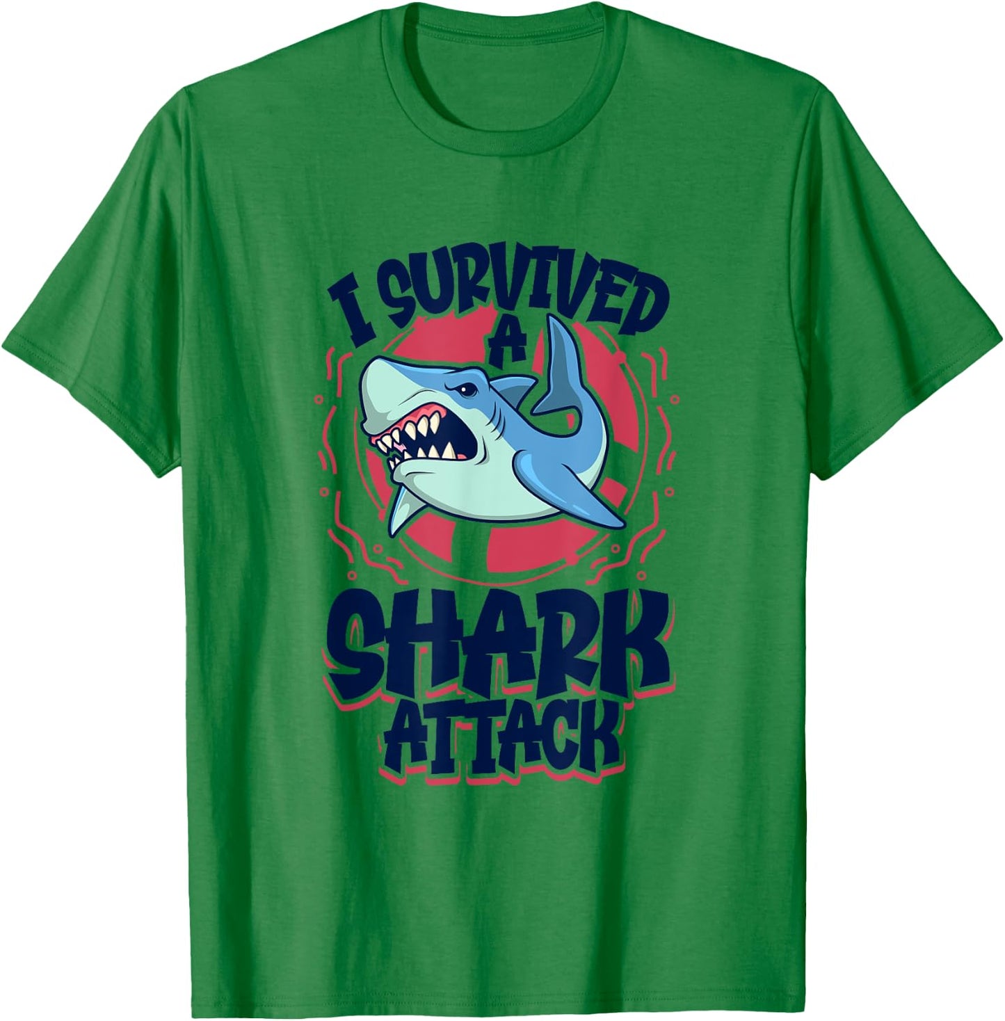 I survived a shark attack T-Shirt - T-Shirt | Irish Green