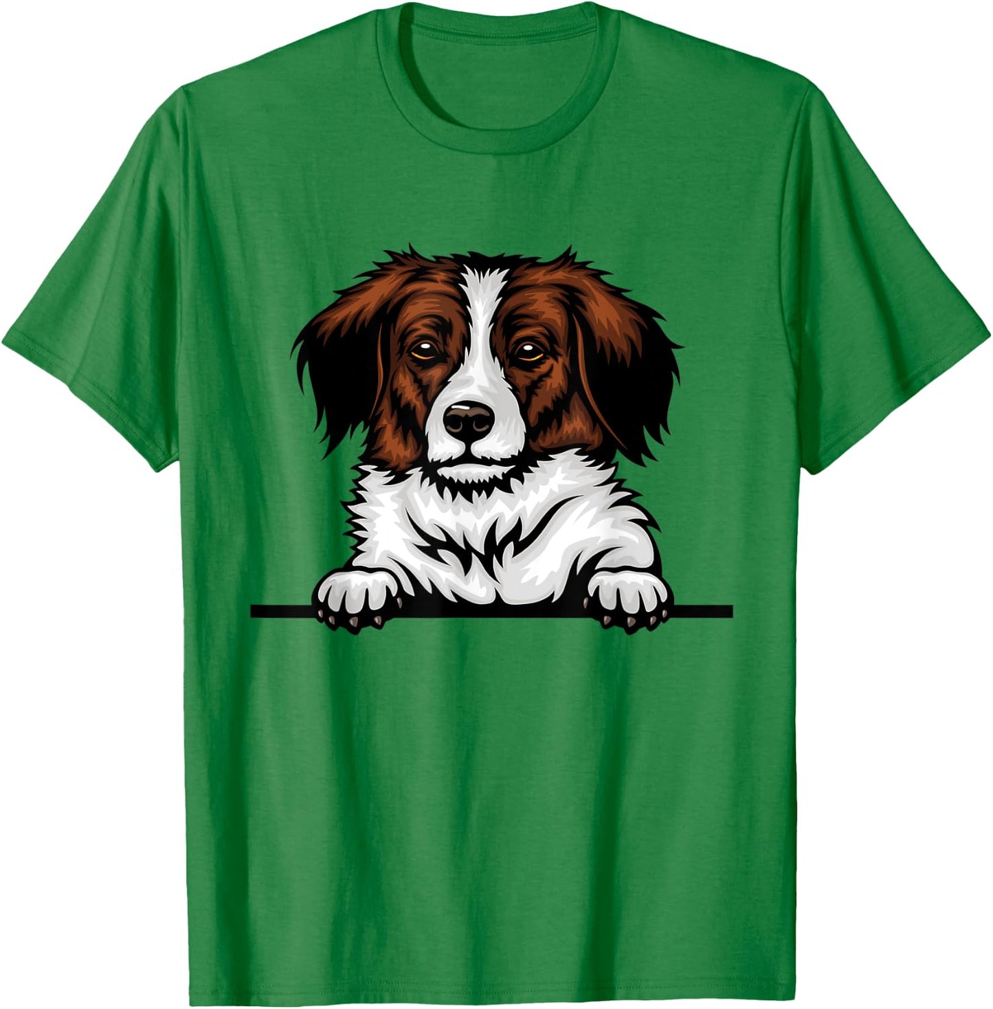 Kooikerhondje Dog Breed Popping Up Fun Kooikerhondje Owner Men Women Kids T-Shirt - T-Shirt | Irish Green