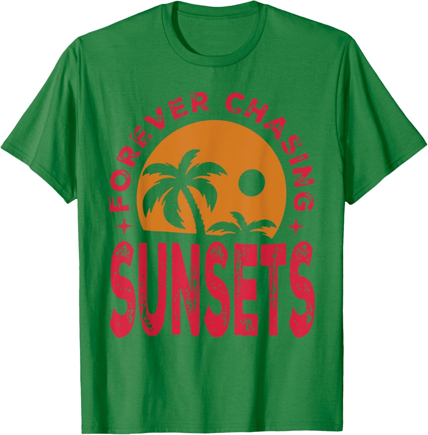 Forever Chasing Sunsets T-Shirt - T-Shirt | Irish Green