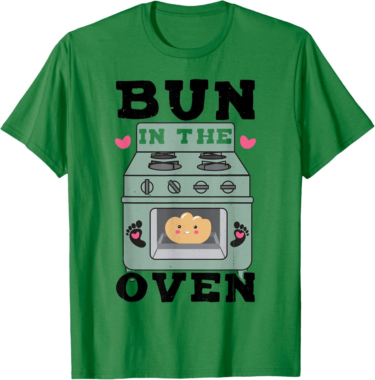 Bun In The Oven - Baby Announcement T-Shirt - T-Shirt | Irish Green