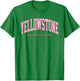 Yellowstone National Park Preppy Throwback Hiking T-Shirt - T-Shirt | Irish Green