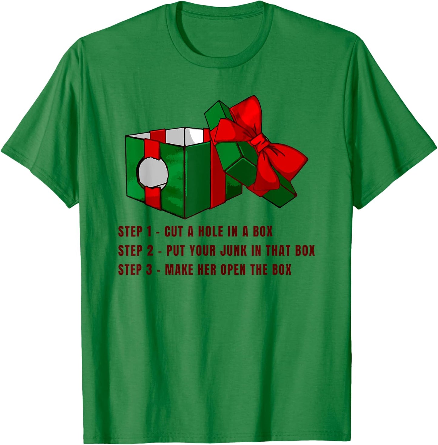 Funny Christmas, DICK IN A BOX , Women T-Shirt - T-Shirt | Irish Green