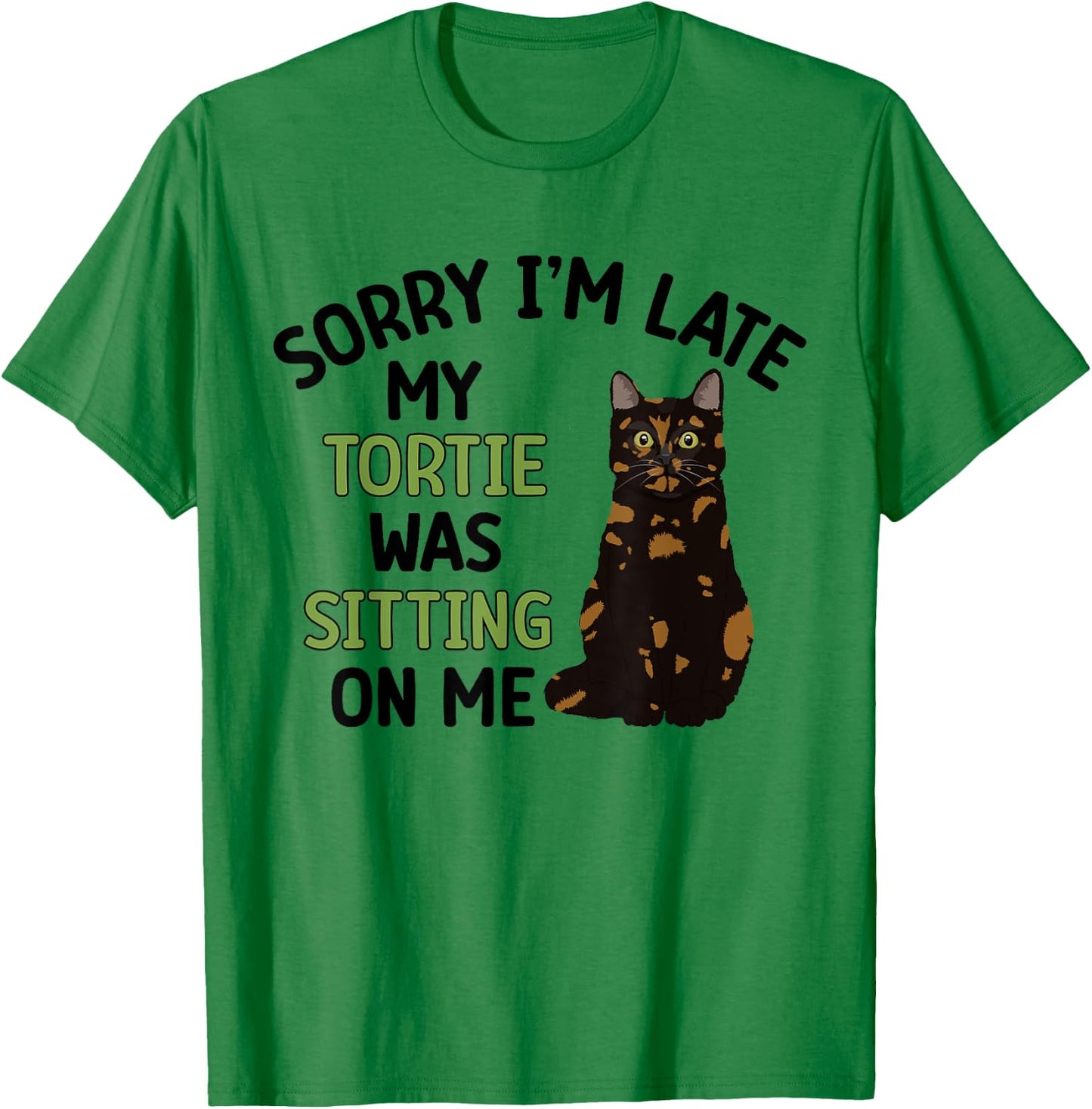 Tortie Cat Owner Funny Tortie Cat Dad Tortoiseshell Cat Mom T-Shirt - T-Shirt | Irish Green